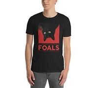 Black Cat Foals Rock Band Men T-Shirt Black L