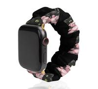 Black Cat Friend Teddy Bear Elastic Scrunchie Watch Bands Bracelet Strap Compatible with IWatch Series 6 5 4 3 2 1 Golden-style 42mm/44mm