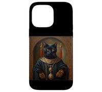 BLACK CAT FUNNY ANIMAL MEDIEVAL RENAISSANCE OIL PAINTING Case for iPhone 14 Pro Max