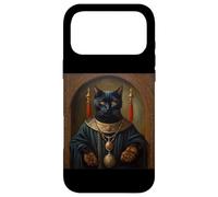 BLACK CAT FUNNY ANIMAL MEDIEVAL RENAISSANCE OIL PAINTING Case for iPhone 17 Pro Max