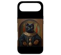BLACK CAT FUNNY ANIMAL MEDIEVAL RENAISSANCE OIL PAINTING Case for iPhone Air