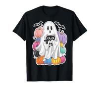 Black Cat Ghost Hug Shirt Cute Halloween Pumpkins Bat T-Shirt