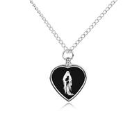 Black Cat Ghost Urn Necklace for Ashes Adjustable Pet Cremation Jewelry for Men Women