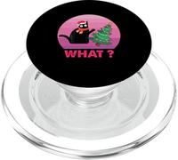 black cat gift pushing Christmas tree over cat what ? women PopSockets PopGrip for MagSafe