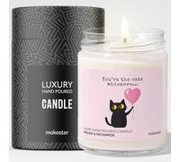 Black Cat Gifts - Luxury Soy Wax Candle - Vanilla, Jasmine, Sugared Almond - Makester