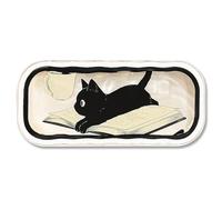 Black Cat Glasses Case, Hard Glasses Case, Sunglasses Case Hard Shell with Cat Print (B)