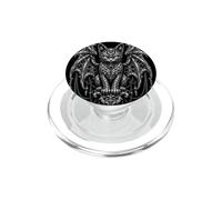 Black Cat Gothic Bat Wing Dark Fantasy Art PopSockets PopGrip for MagSafe