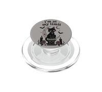 Black Cat Gothic Humor Moon Sarcastic Witchy Bat PopSockets PopGrip for MagSafe