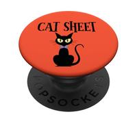 Black Cat Halloween - Cute Spooky Kitty Cat Lovers Cat Mom PopSockets Adhesive PopGrip