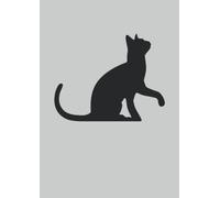 Black cat illustration Love cat heart Silhouette Cat Notebook 120 pages: Black cat illustration, Love cat Silhouette, Cat Notebook 120 pages