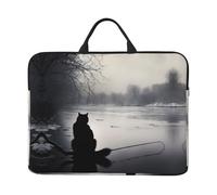 Black Cat in The Snow Laptop case - (16.5 * 12.2 inches), Suitable for Daily Travel, Tourism, Business Trips, Commuting, etc.