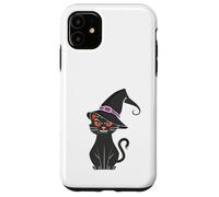Black cat In Witch Hat Funny Halloween Witch Case for iPhone 11