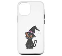 Black cat In Witch Hat Funny Halloween Witch Case for iPhone 12/12 Pro