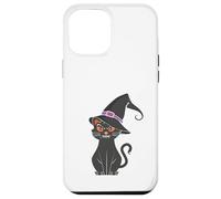 Black cat In Witch Hat Funny Halloween Witch Case for iPhone 12 Pro Max