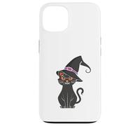 Black cat In Witch Hat Funny Halloween Witch Case for iPhone 13