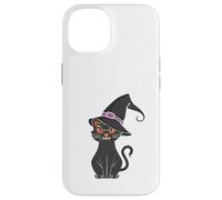 Black cat In Witch Hat Funny Halloween Witch Case for iPhone 14