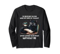 Black Cat I've Reached TheAge When My Train of Thought Long Sleeve T-Shirt