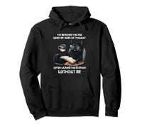 Black Cat I've Reached TheAge When My Train Of Thought Pullover Hoodie