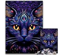 Black Cat Jigsaw Puzzles 1000 Pieces for Adults cardboard Jigsaw Puzzles for Home Decor & Holiday Fun 26X38CM/10.23x14.96inch