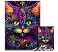 Black Cat Jigsaw Puzzles for Adults, 1000 Piece cardboard Jigsaw Puzzles for Adults Challenging Brain Teaser for Teenagers, Family Game Night Fun 26X38CM/10.23x14.96inch