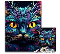 Black Cat JigsawPuzzle 1000 Pieces for Adults Puzzles for Adults DIY Home Decor Gift, Brain Teaser Game 50x75CM/19.68x29.52inch
