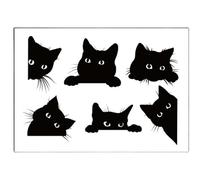 Black Cat Juice Plant Ink Is Waterproof Semi-Permanent And Long-Lasting For 2 Weeks Temporary Cat Tattoo Stickers Finger Animals Fresh And Cute