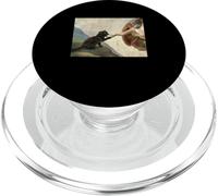 Black Cat Kitten biting God's Hand PopSockets PopGrip for MagSafe