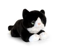 Black Cat Kitten Plush Soft Toy 32cm - Laying - Keel Cute Super Soft NEW