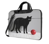 Black Cat Laptop Bag 13-15.6Inch, 360° Protective Laptop Sleeve Case Shockproof Messenger Shoulder Bag Waterproof Computer Case Carrying Cover Briefcases for Men Women