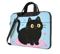 Black Cat Laptop Bag 13-15.6Inch, 360° Protective Laptop Sleeve Case Shockproof Messenger Shoulder Bag Waterproof Computer Case Carrying Cover Briefcases for Men Women