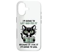Black Cat Let God Fix It Christian Humor Sarcastic Feline Case for iPhone 17