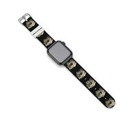 Black Cat Lies on Book Funny Silicone Watch Band 38mm/40mm