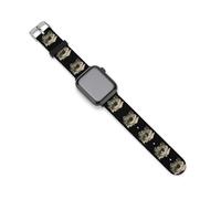 Black Cat Lies on Book Funny Silicone Watch Band 42mm/44mm