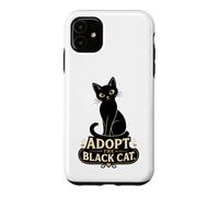Black Cat Lover Adopt The Black Cat Rescue Case for iPhone 11