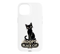 Black Cat Lover Adopt The Black Cat Rescue Case for iPhone 15