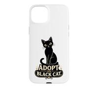 Black Cat Lover Adopt The Black Cat Rescue Case for iPhone 15 Plus