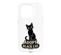 Black Cat Lover Adopt The Black Cat Rescue Case for iPhone 15 Pro