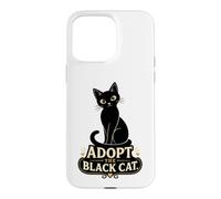 Black Cat Lover Adopt The Black Cat Rescue Case for iPhone 15 Pro Max