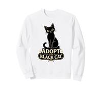 Black Cat Lover Adopt The Black Cat Rescue Sweatshirt