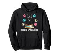 Black Cat Lover Born To Spoil Kitties Pullover Hoodie