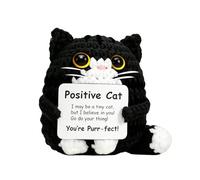 Black Cat Lovers Gifts, Positive Cat Emotional Support Crochet Animals