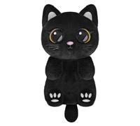 Black Cat Microwavable Heating Pads for Belly, Neck & Shoulders, Heatable Plush with Moist Heat, Removable Plush Cover, Unscented Natural Fill, Adorable Surprise Present, 6.5" x 10.6", 1.5 lb