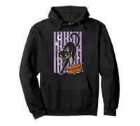 Black Cat Moon Halloween Nighttime Mischief Art Pullover Hoodie