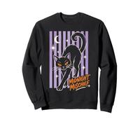 Black Cat Moon Halloween Nighttime Mischief Art Sweatshirt
