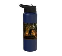 Black Cat Mushroom Terrarium Botanical Stainless Steel Insulated Water Bottle