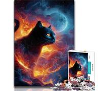 Black Cat Nebula Puzzles 1000 Pieces for Teenagers,Challenging Game And Family Play with Fully Interlocking Randomly Shaped Pieces (50x75cm)