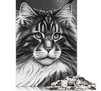 Black Cat New Jigsaw Puzzles 500 Pieces for Adults Wooden Puzzles Brain Exercise Challenge Game Entertainment Gifts Teenagers Family Activity 500pcs (52x38cm)