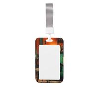 Black Cat On The Green Couch Sliding Id Badge Holder Hard Plastic Work Card Case Name Tag Protector for Nurses Office