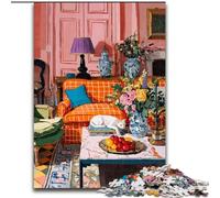 Black Cat on The Sofa Puzzles for Adults Teens 1000pc Puzzle, Interesting Stress Reduction Parent-child Interaction (50x75cm)