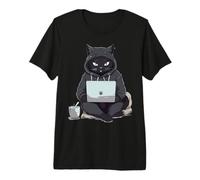 Black Cat Outfit for Blackcat Cats Lover Cat Premium T-Shirt